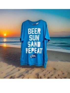 NWT NOS 2013 Old Navy "Beer, Sun, Sand, Repeat" Graphic Tee Men’s XXL